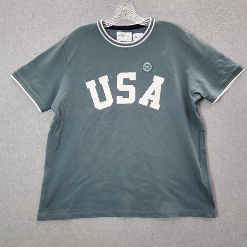 Team USA Men Shirt XL Blue‎ Jersey Ringer Logo Octave Short Sleeve READ